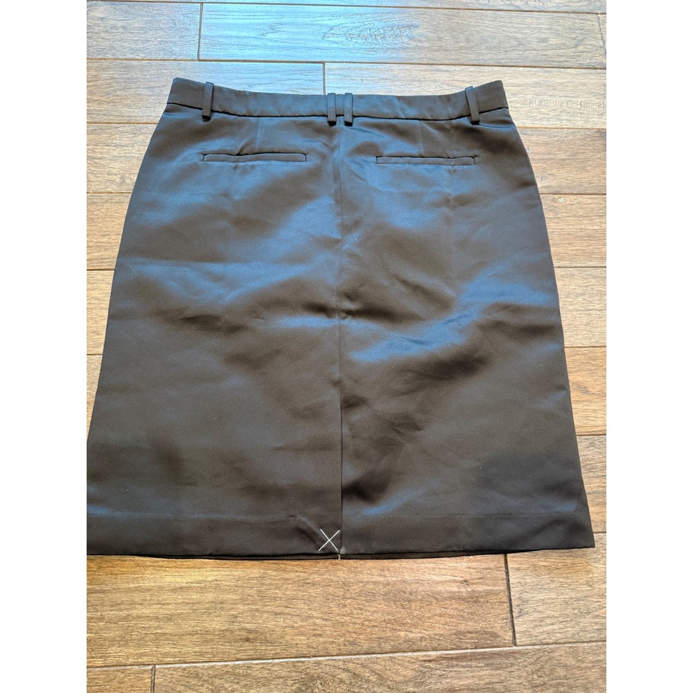J.Crew Pencil Skirt Women 10 Black Satin Finish Professional Workwear BK0001 - Picture 4 of 9